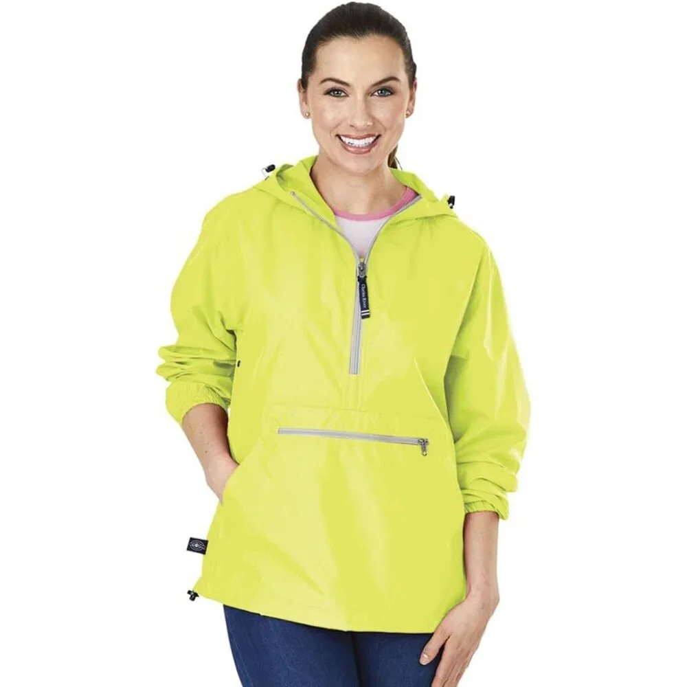 Unisex Color Blocked Pack-N-Go, Men's & Women's Pullover Anorak